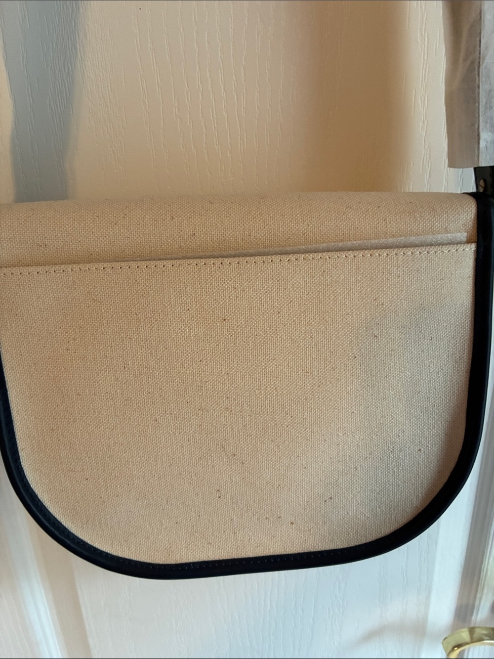 NWT J. Crew large saddle bag in canvas and leather trim - Picture 7 of 9